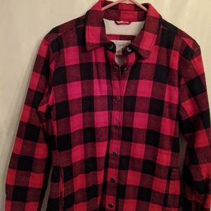 Red plaid flannel jacket